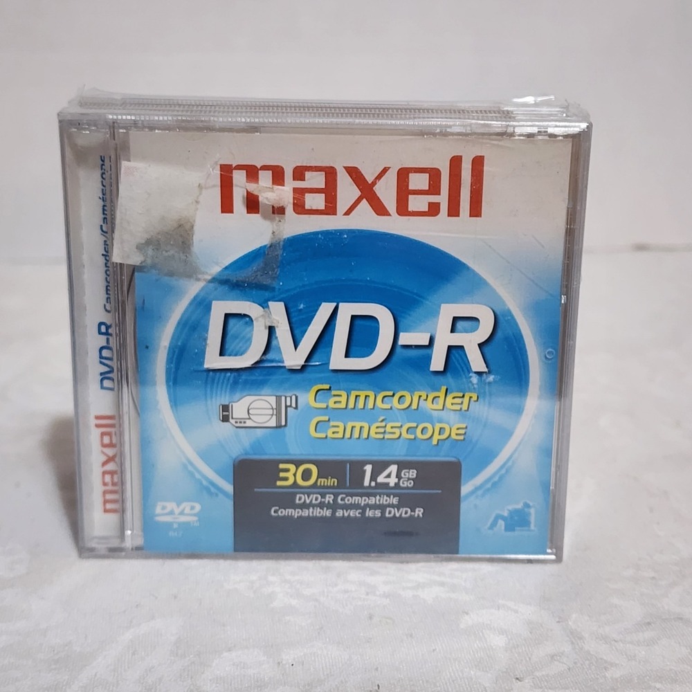 Maxell DVD-R Camcorder 30 Minutes Each- 1.4 GB-3‎ Pack Of New SEALED Discs